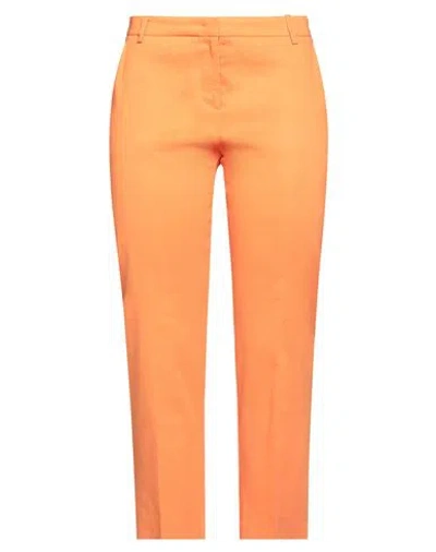 Pinko Woman Pants Orange Size 10 Linen, Viscose, Elastane