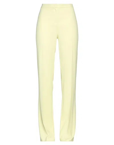 Pinko Woman Pants Pastel Yellow Size 2 Polyester, Elastane