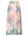 Pinko Cropped Pants In Light Yellow