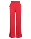 Pinko Tailored Wide-leg High-waisted Trousers In Red