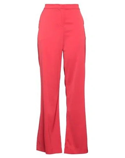 Pinko Woman Pants Red Size 6 Polyester, Elastane