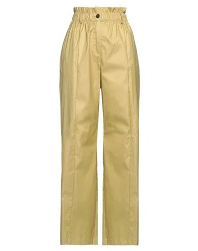 Pinko Woman Pants Sage Green Size 4 Cotton, Polyester In Gray