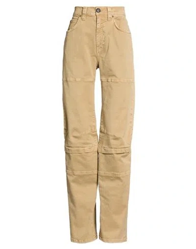 Pinko Woman Pants Sand Size 27 Cotton, Elastane In Nude