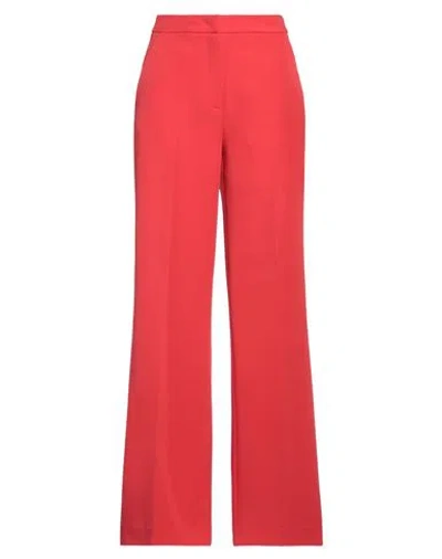 Pinko Woman Pants Tomato Red Size 4 Polyester, Elastane In Tomato Red