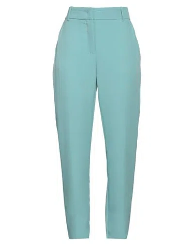 Pinko Woman Pants Turquoise Size 10 Cotton, Elastane In Blue