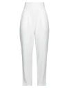 Pinko Woman Pants White Size 10 Polyester, Elastane