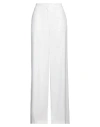 Pinko Woman Pants White Size 10 Polyester, Elastane