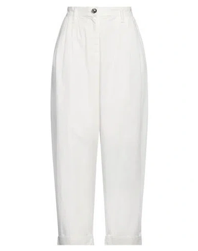Pinko Woman Denim Pants White Size 28 Cotton