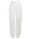 Pinko Woman Pants White Size 6 Cotton