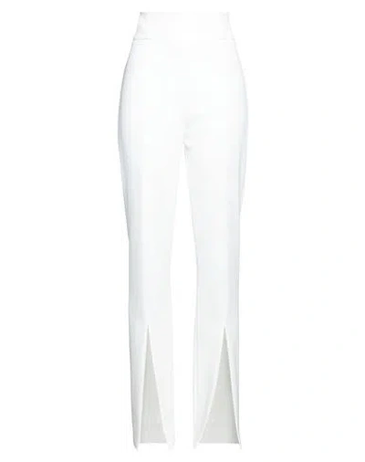 Pinko Woman Pants White Size 8 Polyester, Elastane