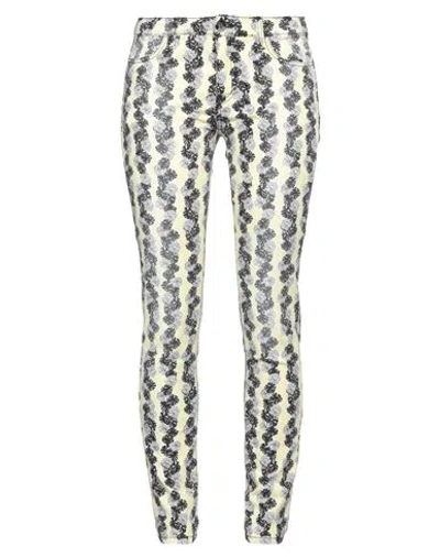 Pinko Woman Pants Yellow Size 4 Cotton, Elastane