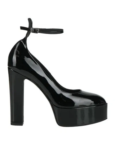 Pinko Woman Pumps Black Size 10 Leather