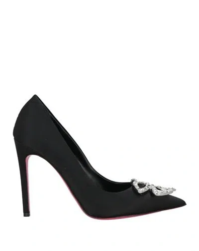 Pinko Woman Pumps Black Size 8 Textile Fibers