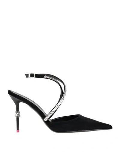 Pinko Woman Pumps Black Size 8 Textile Fibers