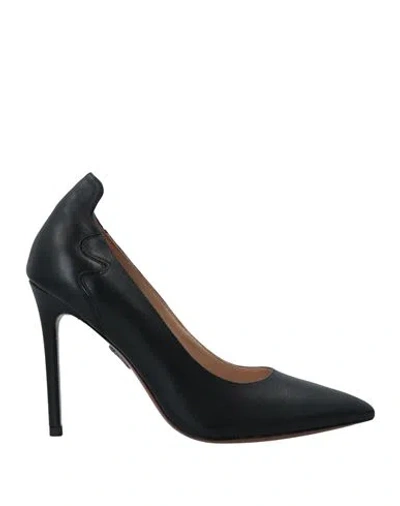 Pinko Woman Pumps Black Size 9 Soft Leather