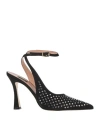 Pinko Woman Pumps Black Size 9 Textile Fibers