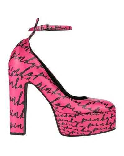 Pinko Woman Pumps Fuchsia Size 7 Leather