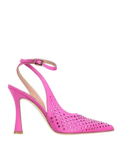 Pinko Woman Pumps Magenta Size 8 Textile Fibers In Purple