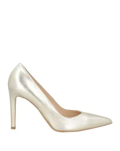 Pinko Woman Pumps Platinum Size 7 Leather In Gray
