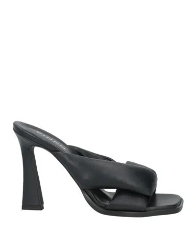 Pinko Woman Sandals Black Size 7 Leather