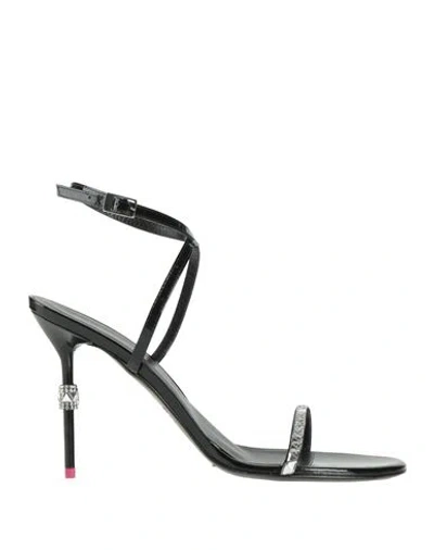 Pinko Woman Sandals Black Size 8 Leather