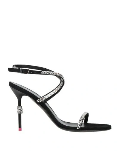 Pinko Woman Sandals Black Size 8 Leather