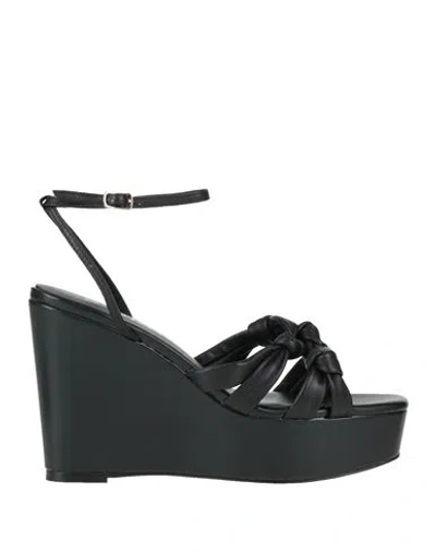 Pinko Woman Sandals Black Size 8 Leather