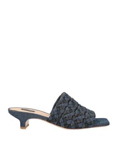Pinko Woman Sandals Black Size 8 Soft Leather, Textile Fibers