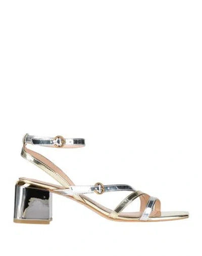Pinko Woman Sandals Gold Size 8 Plastic