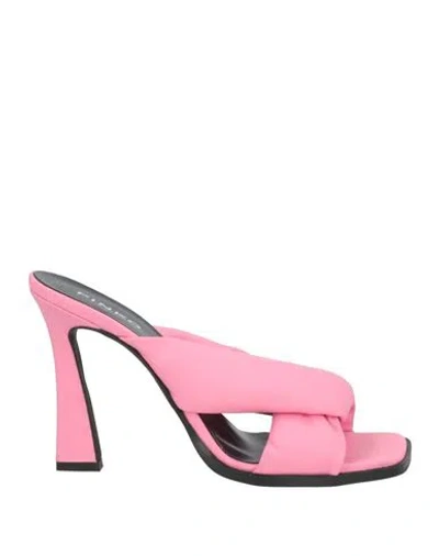 Pinko Woman Sandals Pink Size 9 Leather