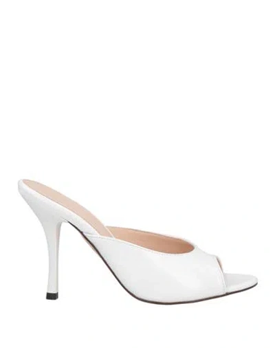 Pinko Janis 90mm Leather Mules In White