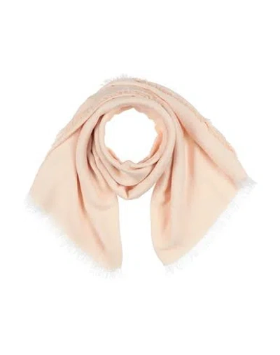 Pinko Woman Scarf Blush Size - Cotton, Modacrylic In Brown