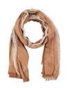 Pinko Woman Scarf Camel Size - Cotton, Modacrylic In Beige