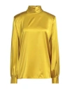 Pinko Woman Shirt Acid Green Size 8 Acetate, Silk