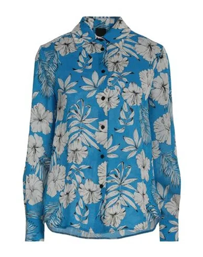 Pinko Woman Shirt Azure Size 0 Polyester In Blue