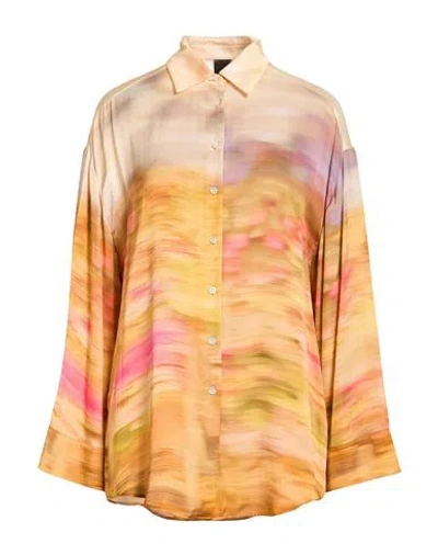 Pinko Woman Shirt Beige Size S Viscose In Gold