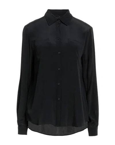 Pinko Woman Shirt Black Size 6 Acetate, Silk