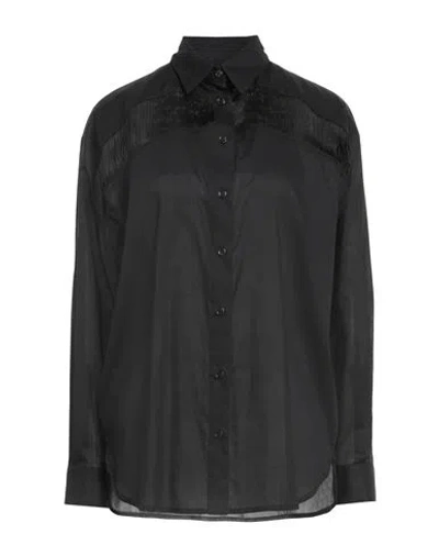 Pinko Woman Shirt Black Size 6 Cotton, Polyamide, Acetate