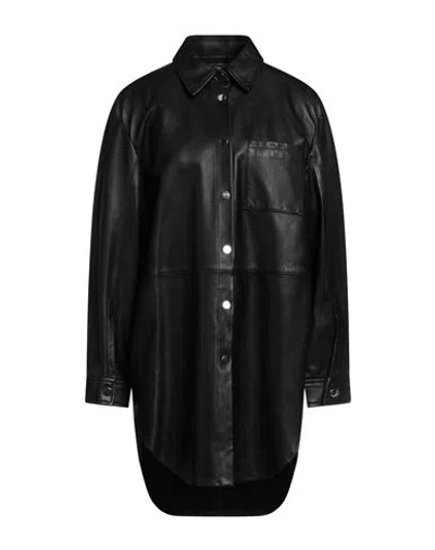 Pinko Woman Shirt Black Size 6 Lambskin