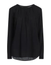 Pinko Woman Shirt Black Size 8 Acetate, Silk