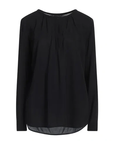 Pinko Woman Shirt Black Size 8 Acetate, Silk