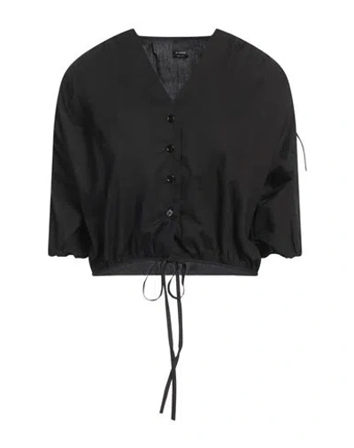 Pinko Woman Shirt Black Size 8 Cotton
