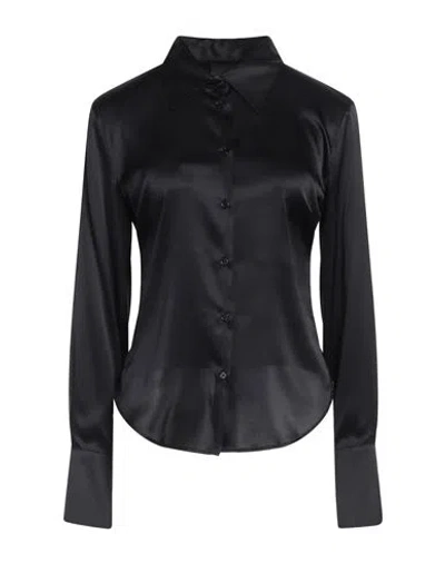 Pinko Woman Shirt Black Size 6 Silk, Elastane