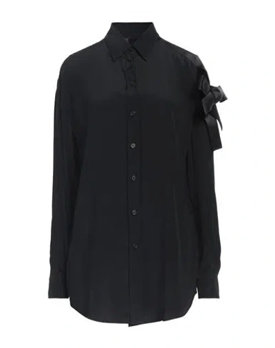 Pinko Woman Shirt Black Size L Acetate, Silk, Polyester