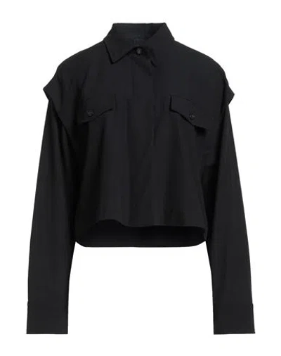 Pinko Woman Shirt Black Size L Polyester, Viscose, Elastane