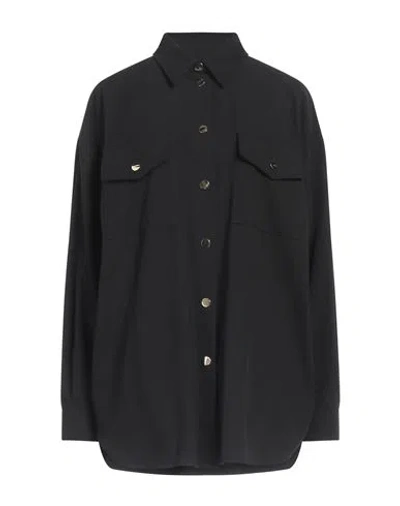 Pinko Woman Shirt Black Size M Polyester, Viscose, Elastane In Black