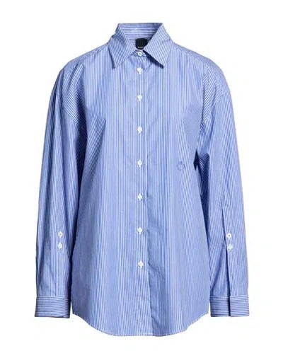 Pinko Woman Shirt Blue Size 8 Cotton, Acetate, Polyester