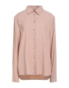 Pinko Woman Shirt Blush Size 8 Acetate, Silk In Pink