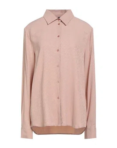 Pinko Woman Shirt Blush Size 8 Acetate, Silk