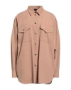 Pinko Woman Shirt Camel Size L Polyester, Viscose, Elastane In Beige